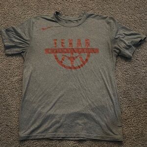Nike Gray and Red Short Sleeve Tee